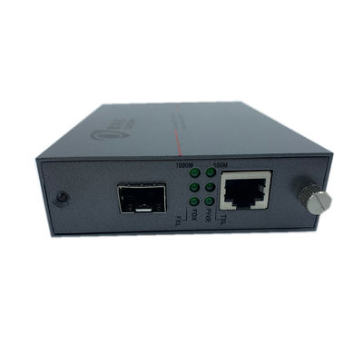 5V1A DC इनपुट फाइबर ऑप्टिक ईथरनेट मीडिया कन्वर्टर Sfp से Rj45 ऑटो MDI