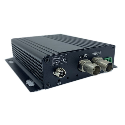 MM फाइबर 80KM कार्य दूरी पर 2ch एनालॉग वीडियो डिजिटल ऑप्टिकल कन्वर्टर: