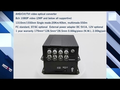 8ch AHD CVI TVI video to fiber converter FC port 20km