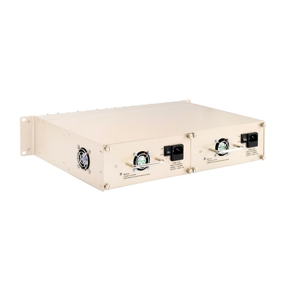 16 स्लॉट मीडिया कन्वर्टर रैक चेसिस 19 इंच 2U डुअल पावर 48V/220V