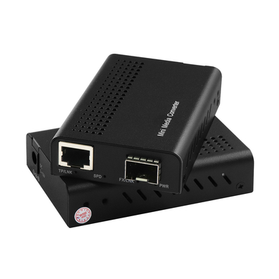DIP के साथ 1G 10G अप्रबंधित कॉपर SFP + फाइबर ईथरनेट मीडिया कन्वर्टर DC12V