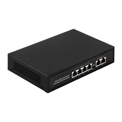 60W अनमैनेज्ड नेटवर्क स्विच 6 पोर्ट 10/100M LAN पोर्ट AC इनपुट 250 मीटर PoE