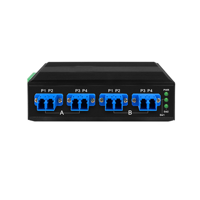 4 पोर्ट OBP ऑप्टिकल बाईपास सुरक्षा ऑटो स्विचिंग सिस्टम DC12V सिंगलमोड LC पोर्ट