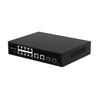 8 पोर्ट POE गीगाबिट फाइबर स्विच POE वॉचडॉग के साथ 4 SFP/RJ45 अपलिंक पोर्ट 120W
