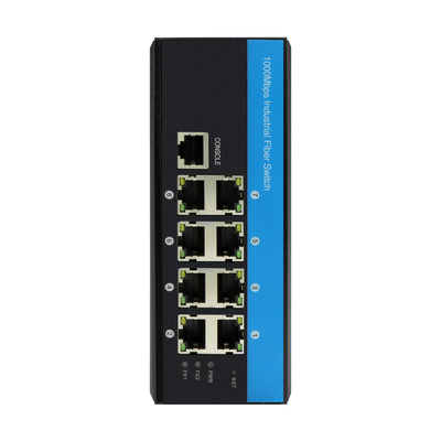 8 पोर्ट मैनेज्ड DC48v इंडस्ट्रियल ईथरनेट स्विच Din Rail Gigabit नेटवर्क स्विच