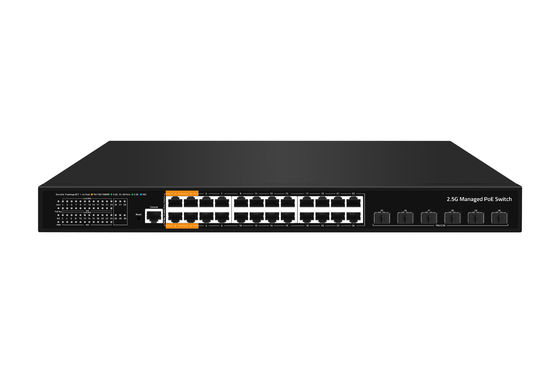 24*10/100/2500mbps+6* 10Gb SFP+ के साथ फैक्टरी Oem/odm L3 प्रबंधित ईथरनेट POE स्विच