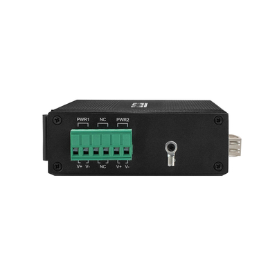 2 पोर्ट 10/100mpbs फास्ट ईथरनेट औद्योगिक फाइबर मीडिया कन्वर्टर 1RJ45+1SFP के साथ