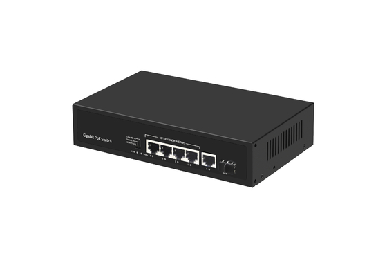 6 पोर्ट 10/100/1000mbps POE फाइबर स्विच के साथ 4 पोर्ट Poe ईथरनेट स्विच निर्माता