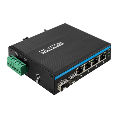 औद्योगिक अप्रबंधित PoE स्विच फास्ट ईथरनेट SFP फाइबर रग्ड नेटवर्क 120W DC48V