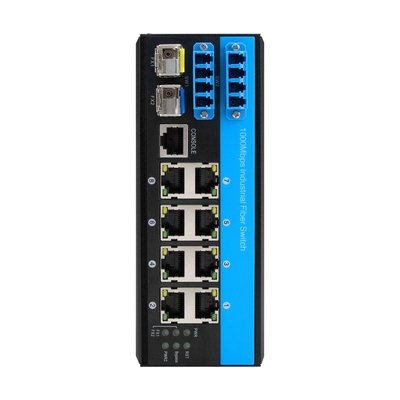 10 पोर्ट 2.5G SFP बायपास प्रबंधित औद्योगिक POE फाइबर स्विच 8*10/100/1000mbps RJ45