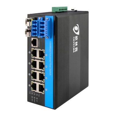 10 पोर्ट 2.5G SFP बायपास प्रबंधित औद्योगिक POE फाइबर स्विच 8*10/100/1000mbps RJ45