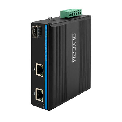 मिनी गीगाबिट 2RJ45+SFP पो स्विच ऑप्टिकल आउटडोर फाइबर मीडिया कन्वर्टर