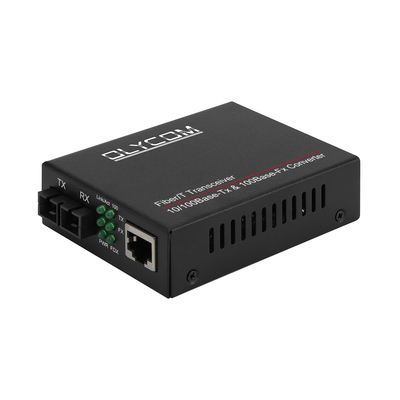 10/100mbps ऑप्टिकल फाइबर मीडिया ट्रांससीवर 1310nm मीडिया कन्वर्टर MM 2km