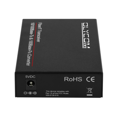 10/100mbps ऑप्टिकल फाइबर मीडिया ट्रांससीवर 1310nm मीडिया कन्वर्टर MM 2km