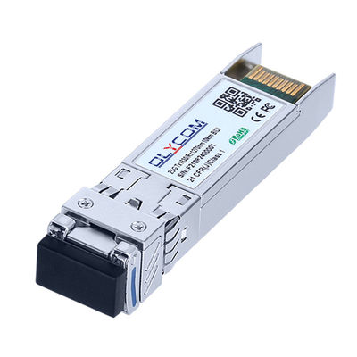 25G SFP28 CWDM ट्रांससीवर 10Km सिंगल मॉड्यूल एक्सटेंशन डीडीएम कमर्शियल ग्रेड सीई
