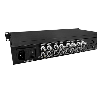 16 पोर्ट एएचडी/सीवीआई/टीवीआई वीडियो कन्वर्टर एचडी 1080 पी ऑन सिंगलमोड फाइबर ऑप्टिक्स एसी 220 वी इनपुट