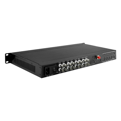 1080P 4K AHD CVI TVI वीडियो मीडिया कन्वर्टर डिजिटल ऑप्टिकल एक्सटेंडर 1U रैक 16 पोर्ट