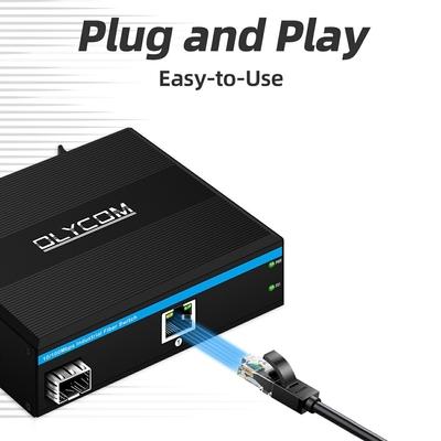 एसएफपी फाइबर मीडिया कन्वर्टर 10 100 एमबीपीएस अनमैनेज्ड डीआईएन रेल वॉल माउंटेड छोटा मामला