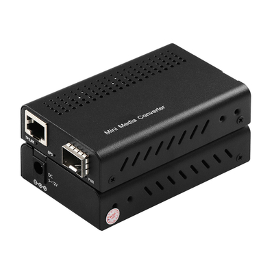 मिनी 10G मीडिया कन्वर्टर अनमैनेज्ड SFP+ फाइबर ऑप्टिक टू 10GB बेस्ड-टी रैक माउंट करने योग्य