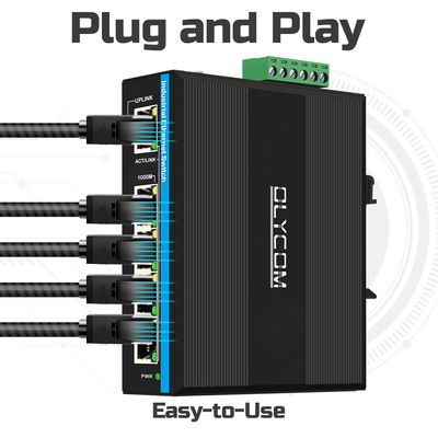 सौर ऊर्जा UPS PoE स्विच गीगाबिट नेटवर्क 120W DC12V/DC24V/DC48V इनपुट अनमैनेज्ड