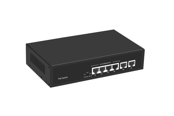 6 पोर्ट POE नेटवर्क स्विच 48V 100Mbps के साथ पोर्ट IEEE 802.3 af/at नेटवर्क स्विच