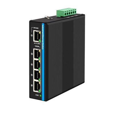 5 पोर्ट गीगाबिट पोइ स्विच ई-मार्क 10/100/1000mbps 30W/60W/90W इंडस्ट्रियल पोई एक्सटेंडर