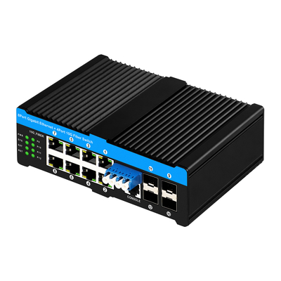 4*10G Sfp पोर्ट+8*10/100/1000mbps 12 पोर्ट मैनेज्ड 10G ऑप्टिकल बाईपास पो स्विच