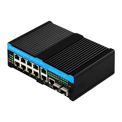 L2 L3 प्रबंधित गीगाबिट औद्योगिक ईथरनेट स्विच पो स्विच 90w 2*2.5G SFP+8*RJ45 पोर्ट आउटडोर स्विच