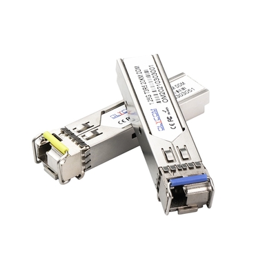 सिस्को संगत एसएफपी ट्रांससीवर 1310nm/1550nm एसएम सिंगल फाइबर 20km 1.25G फाइबर मॉड्यूल एसएफपी मॉड्यूल
