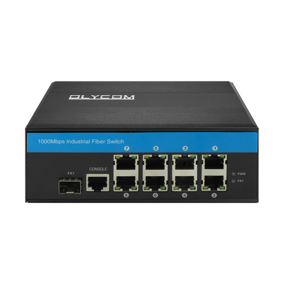 8 पोर्ट RJ45+1*SFP L2 प्रबंधित गीगाबिट ईथरनेट स्विच IP40 डुअल पावर इनपुट पो स्विच