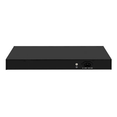 24 पोर्ट 10G L3 प्रबंधित फाइबर स्विच 8 गीगाबिट कॉम्बो SFP/RJ45 1U रैक 220V AC इनपुट के साथ