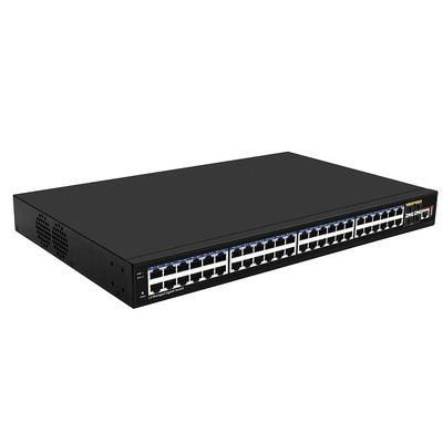 48 पोर्ट गीगाबिट L3 प्रबंधित नेटवर्क स्विच के साथ 10G फाइबर Uplinks Realtek आधारित
