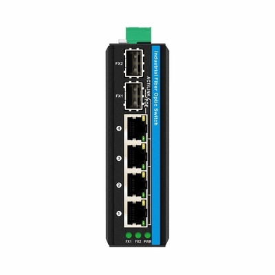 6 पोर्ट गिगियाबिट अनमैनेज्ड ईथरनेट स्विच Din रेल नेटवर्क स्विच DC12V/24V इनपुट