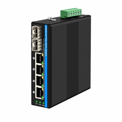 6 पोर्ट गिगियाबिट अनमैनेज्ड ईथरनेट स्विच Din रेल नेटवर्क स्विच DC12V/24V इनपुट