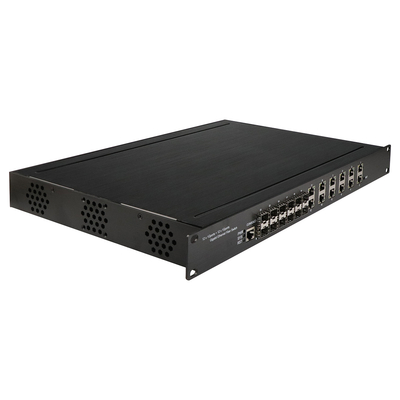 24 पोर्ट ईथरनेट पो स्विच आउटडोर L2 प्रबंधित स्विच 12 Sfp+12RJ45 1U रैक-माउंट