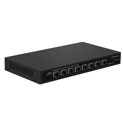 8-पोर्ट 10G अनमैनेज्ड SFP+ फाइबर स्विच 1G/2.5G ऑटो-अडेप्टिव DC12V OEM उपलब्ध