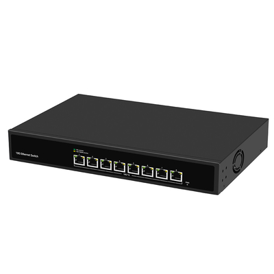 अनमैनेज्ड रैक माउंटेड 10G ईथरनेट स्विच AC100V-240V पावर इनपुट और 1G/2.5G/5G संगतता के साथ