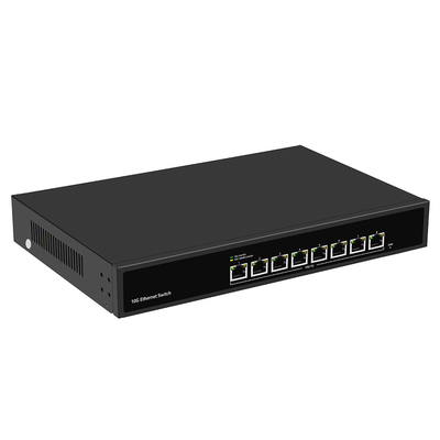 अनमैनेज्ड रैक माउंटेड 10G ईथरनेट स्विच AC100V-240V पावर इनपुट और 1G/2.5G/5G संगतता के साथ