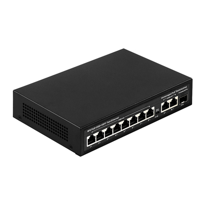 विस्तारित रेंज 8-पोर्ट PoE स्विच 10/100M 120W/150W खपत और 250m कवरेज के साथ