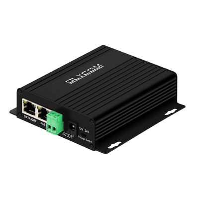 गीगाबिट 30W PoE स्प्लिटर DC12V DC24V आउटपुट वॉल माउंट किया गया 100 मीटर PoE दूरी