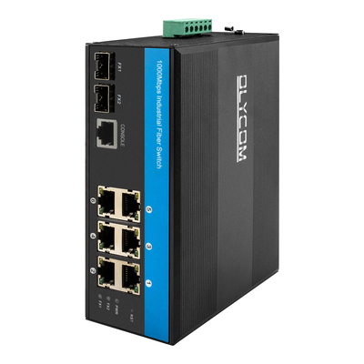 8 पोर्ट गीगाबिट स्विच L2 2SFP+6RJ45 के साथ Vitesse Chipset Din नेटवर्क स्विच प्रबंधित