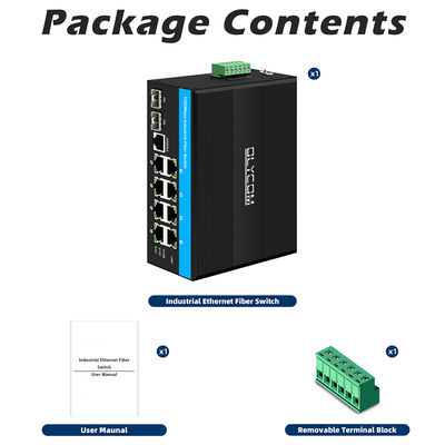 Rugged Managed Ethernet Switch Vitesse चिपसेट 2 SFP 8 RJ45 SNMP प्रबंधन के साथ औद्योगिक ईथरनेट स्विच