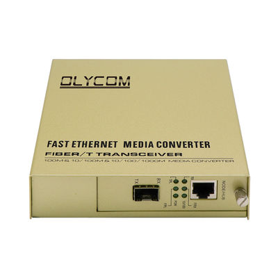 एसएफपी सिंगल फाइबर मीडिया कन्वर्टर 10/100Mbps एसी इनपुट अनमैनेज्ड एलएफपीटी 2किमी 20किमी सीई