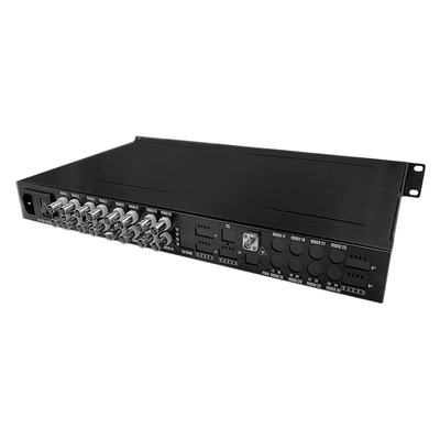 16 पोर्ट AHD CVI TVI CVBS वीडियो टू फाइबर कन्वर्टर HD 1080P सीसीटीवी निगरानी AC220V