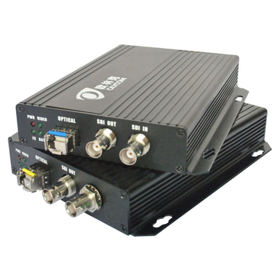 BNC पोर्ट 3G-SDI वीडियो ऑप्टिकल ट्रांसमीटर और 2 SDI आउटपुट DC12V SFP स्लॉट के साथ रिसीवर