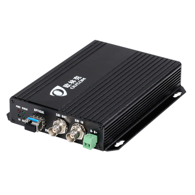 HD-SDI RS485 डेटा फाइबर वीडियो एक्सटेंडर LC फाइबर 1310 / 1550nm 20Km 12V इनपुट