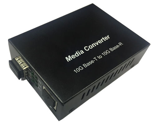 10G RJ45 SFP+ मीडिया कन्वर्टर 1000M 2.5G 5G ऑटो सेंसिंग स्पीड अनमैनेज्ड 12VDC CE
